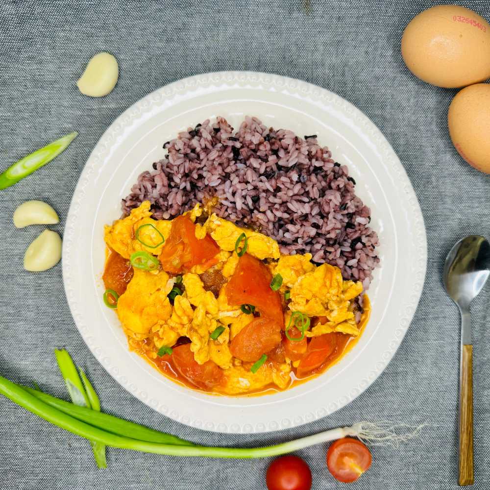 西红柿炒鸡蛋饭 Scrambled Egg with Tomato