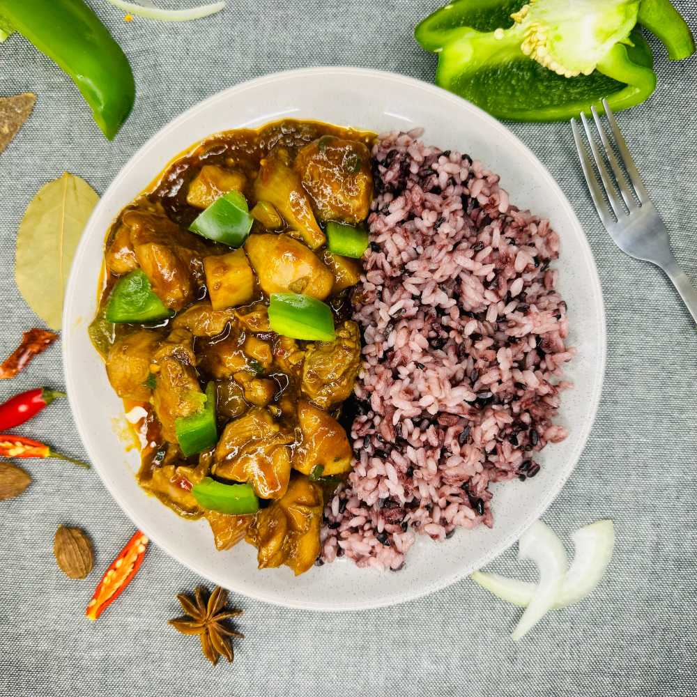 新疆大盘鸡饭 Xinjiang Style Braised Chicken